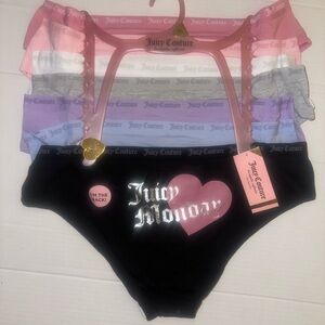 Juicy Couture days of the week panties Set so super cute!!!! Size xl